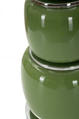 Lampe de table Eva Verre Vert et Velours Noir
