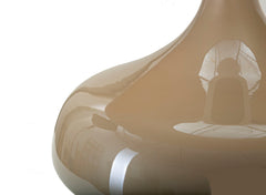 Lampe de table ronde Perly Verre Crème abat-jour Velours Crème