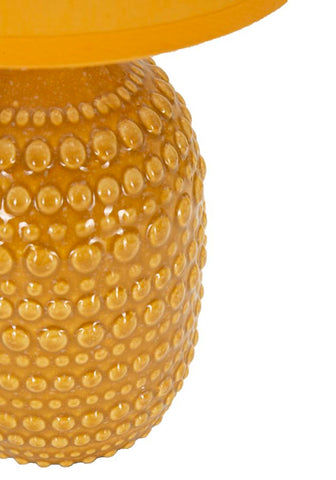 Lámpara de mesilla decoraciones en relieve Ocre pantalla Ocre