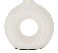 Lampe de table Seta blanche abat-jour tissu blanc