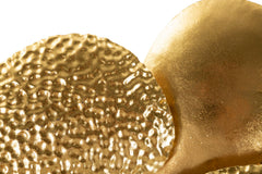 Applique murale métal doré finition feuille d'or panneaux irréguliers