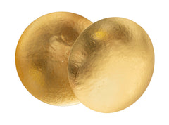 Applique murale ronde Goldy métal doré finition feuille d'or