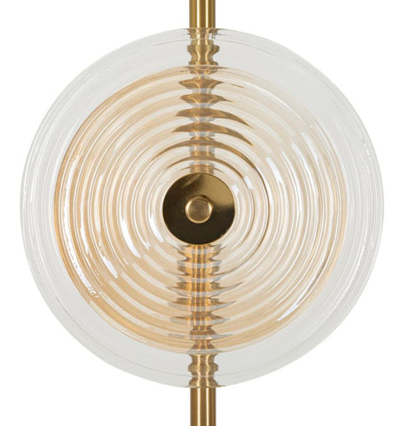 Lámpara de pie Venice Metal dorado pantallas de cristal