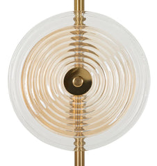 Lampe de sol Venice Métal doré abat-jours en verre