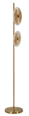 Lampe de sol Venice Métal doré abat-jours en verre