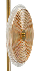 Lampe de sol Venice Métal doré abat-jours en verre