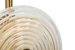 Lampe de sol Venice Métal doré abat-jours en verre