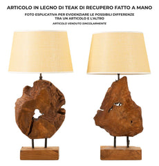 Lampe de table en teck recyclé Kepala