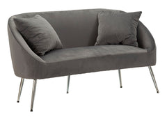 SOFA SILVERY WITH CUSHIONS CM 137X69X79
