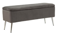 BENCH WITH STORAGE SILVERY CM 112X42X50