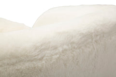 Fauteuil Soffy Cuir Synthétique Blanc pieds Dorés