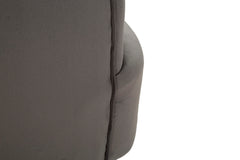 Fauteuil gris Velours doux pieds argentés