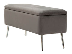 BENCH WITH STORAGE SILVERY CM 112X42X50