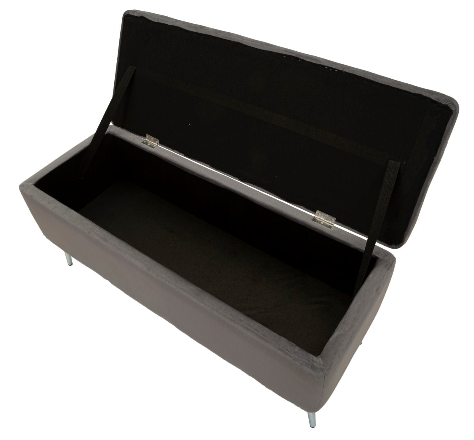 BENCH WITH STORAGE SILVERY CM 112X42X50