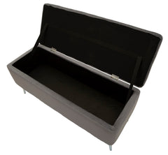 BENCH WITH STORAGE SILVERY CM 112X42X50