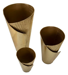 Ensemble de 3 Vases dorés
