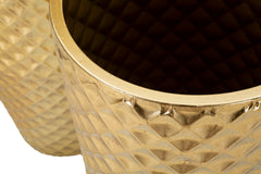 Ensemble de 3 vases géométriques en or