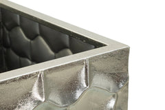 Support Vase Argy en Métal Argenté décorations en Relief Set de 3