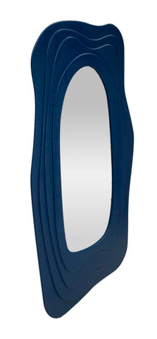 Espejo de pared sinuoso Dafne Azul