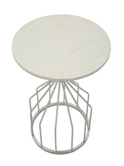 Table basse Marbre Argenté base Métal