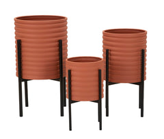 Poteau de vase en métal coloré set de 3 pièces