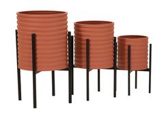 Poteau de vase en métal coloré set de 3 pièces