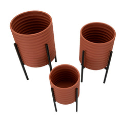 Poteau de vase en métal coloré set de 3 pièces