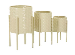 Vase en métal coloré ensemble de 3 pièces