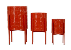 Porte-vase ensemble 3 pièces métal coloré