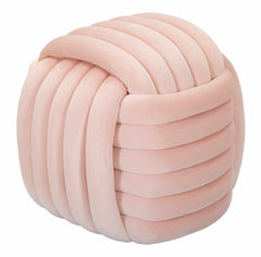 Pouf noué Velours Rose