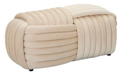 Banc noué Velours Crème