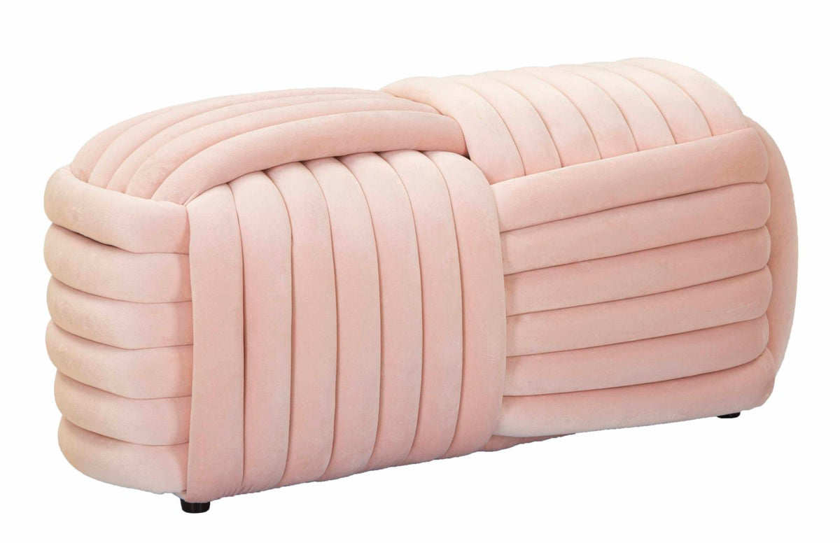 Banco de terciopelo rosa
