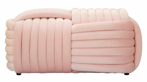 Banco de terciopelo rosa