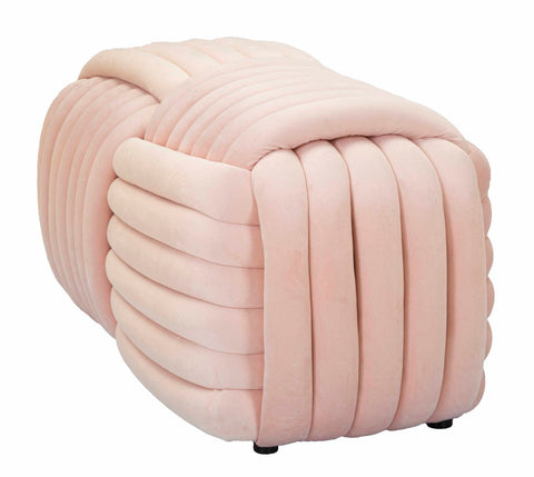 Banco de terciopelo rosa