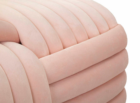 Banco de terciopelo rosa