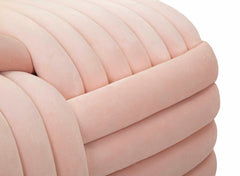 Banc en velours Rose
