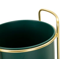 Support de vase ensemble 2 pcs Vert base Dorée
