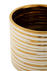 Ensemble de vases en céramique décorés doré