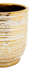 Ensemble de 2 vases Céramique décorations en relief doré