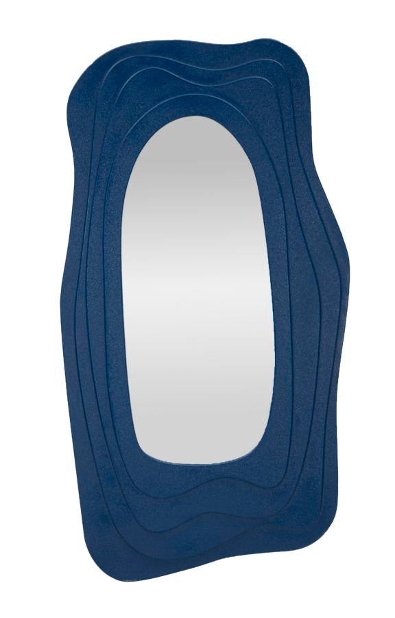 Espejo de pared sinuoso Dafne Azul