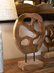 Sculpture en Teck recyclé