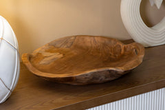 Plateau Wahan Teck recyclé avec poignées