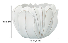 Cache-pot rond Gardy Céramique Blanc