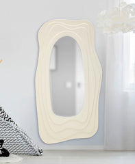 Miroir mural Dafne blanc formes sinueuses