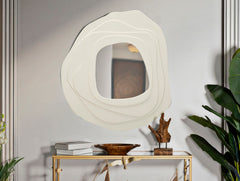 Miroir mural Dalia blanc