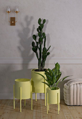 Porte-vase en métal coloré ensemble de 3 pièces