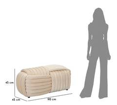 Banc noué Velours Crème