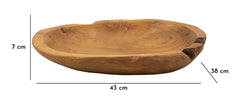 Plateau en Teck recyclé Wahan Artisanale