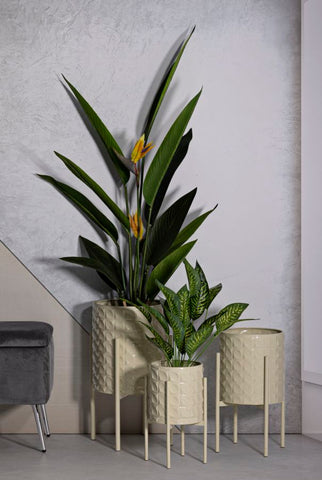 Vase en métal coloré ensemble de 3 pièces