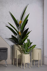 Vase en métal coloré ensemble de 3 pièces